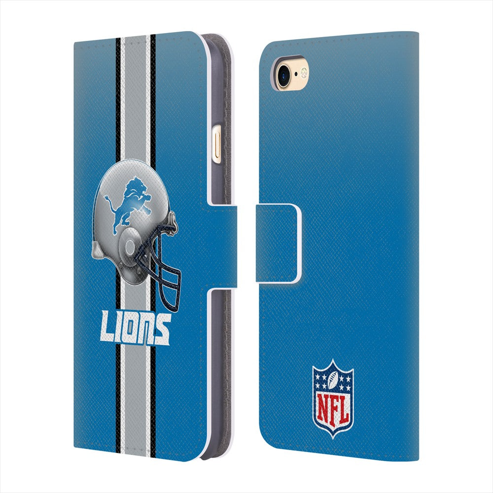 DETROIT LIONS（NFL） デトロイトライオンズ - Helmet レザー手帳型 / Apple iPhoneケース 【公式 / オフィシャル】