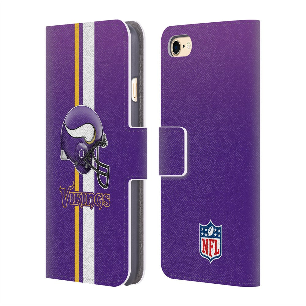 MINNESOTA VIKINGS（NFL） ミネソタバイキングス - Helmet レザー手帳型 / Apple iPhoneケース 【公式 / オフィシャル】