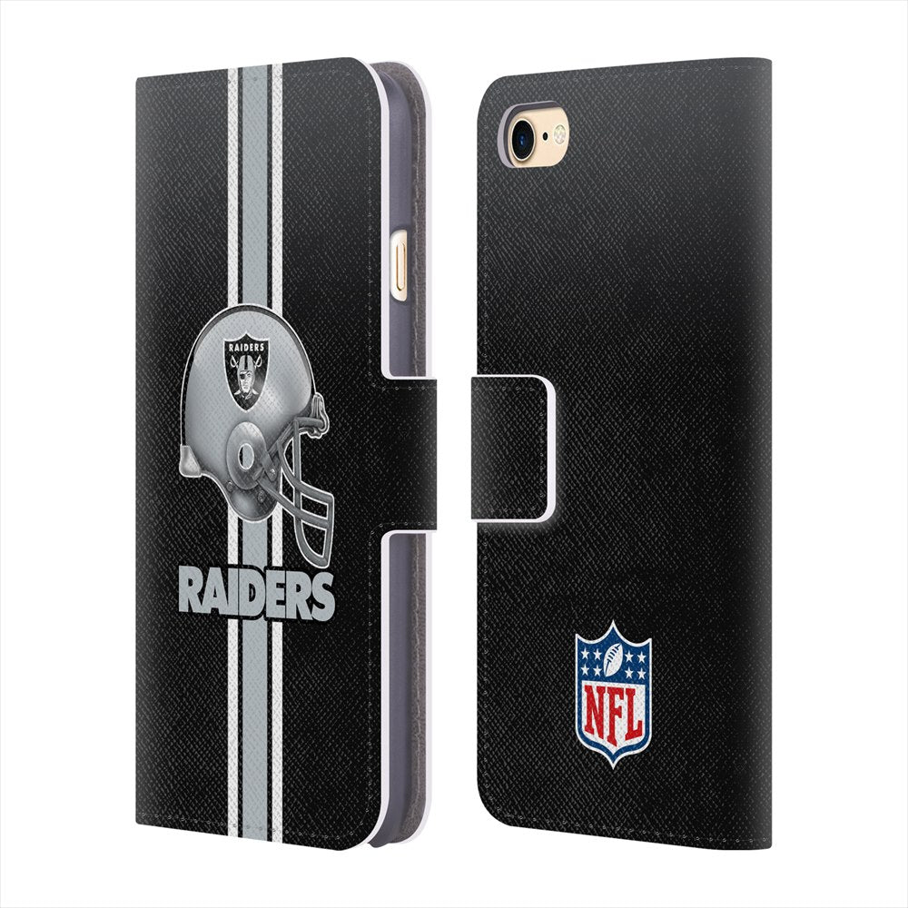 OAKLAND RAIDERS（NFL） オークランドレイダース - Helmet レザー手帳型 / Apple iPhoneケース 【公式 / オフィシャル】