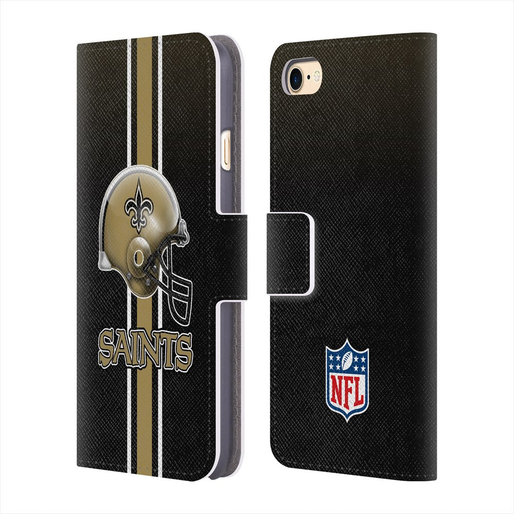 NEW ORLEANS SAINTS（NFL） ニューオーリンズセインツ - Helmet レザー手帳型 / Apple iPhoneケース 【公式 / オフィシャル】