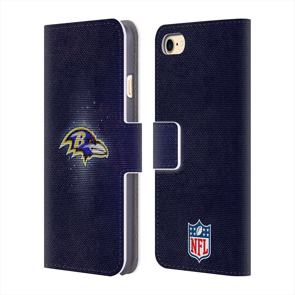 BALTIMORE RAVENS（NFL） ボルチモアレイブンズ - LED レザー手帳型 / Apple iPhoneケース 【公式 / オフィシャル】