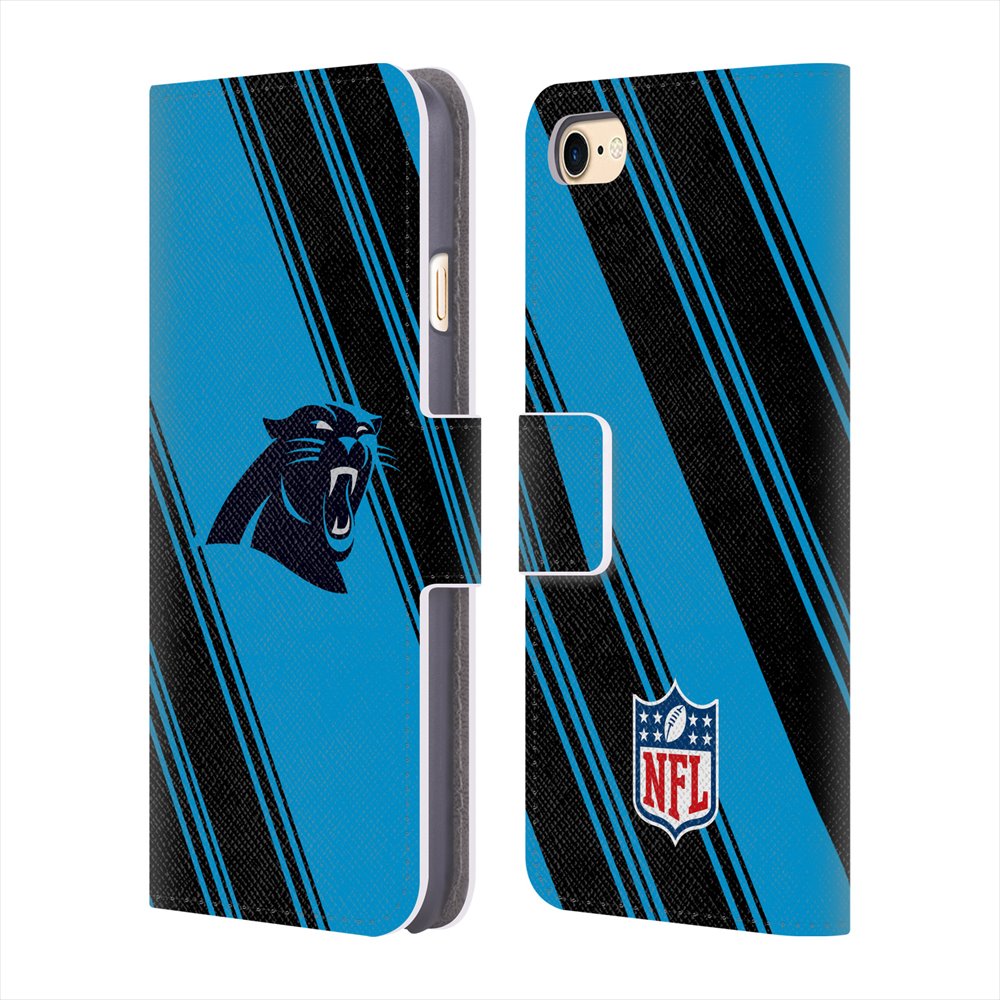 CAROLINA PANTHERS（NFL） カロライナパンサーズ - 2017/18 / Stripes レザー手帳型 / Apple iPhoneケース 【公式 / オフィシャル】