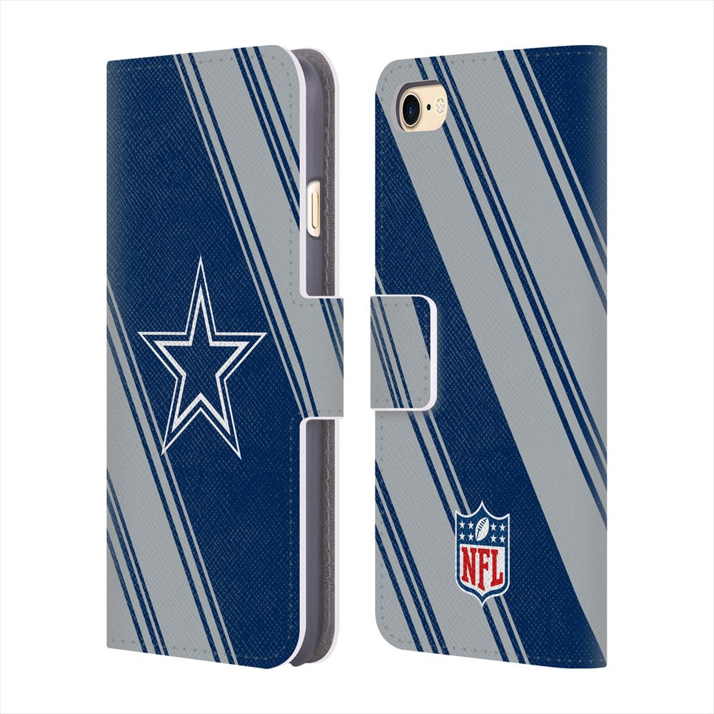 DALLAS COWBOYS（NFL） ダラスカウボーイズ - Stripes レザー手帳型 / Apple iPhoneケース 【公式 / オフィシャル】