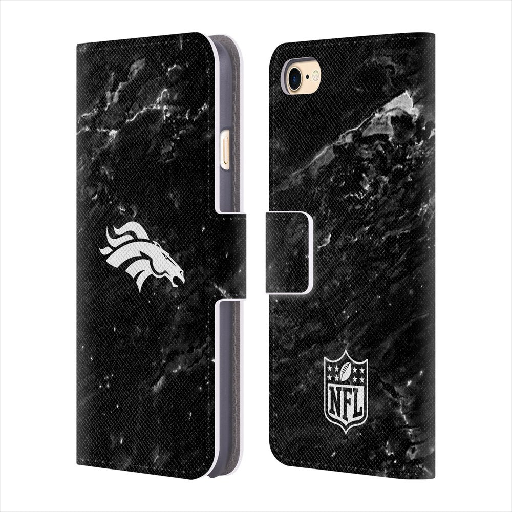 DENVER BRONCOS（NFL） デンバーブロンコス - Marble レザー手帳型 / Apple iPhoneケース 【公式 / オフィシャル】