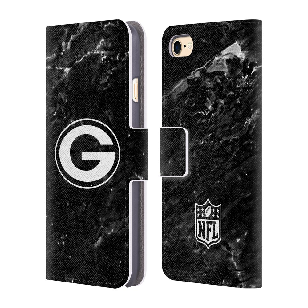 GREEN BAY PACKERS（NFL） グリーンベイパッカーズ - Marble レザー手帳型 / Apple iPhoneケース 【公式 / オフィシャル】