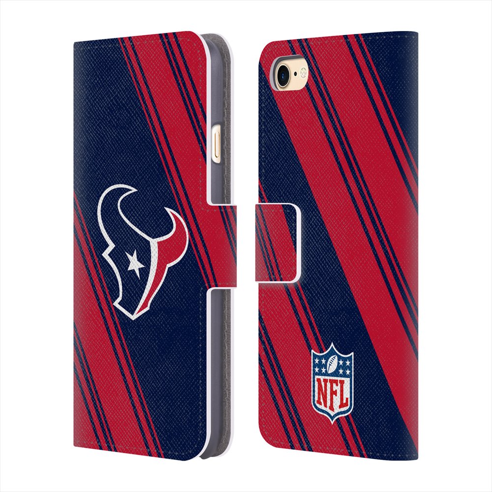 HOUSTON TEXANS（NFL） ヒューストンテキサンズ - Stripes レザー手帳型 / Apple iPhoneケース 【公式 / オフィシャル】