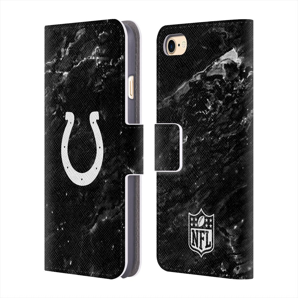 INDIANAPOLIS COLTS（NFL） インディアナポリスコルツ - Marble レザー手帳型 / Apple iPhoneケース 【公式 / オフィシャル】