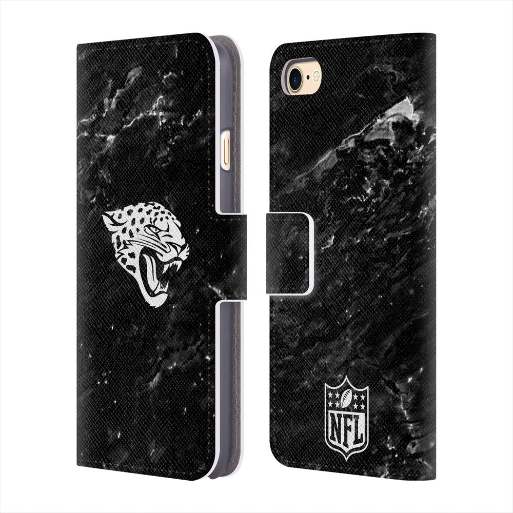 JACKSONVILLE JAGUARS（NFL） ジャクソンビルジャガーズ - Marble レザー手帳型 / Apple iPhoneケース 【公式 / オフィシャル】