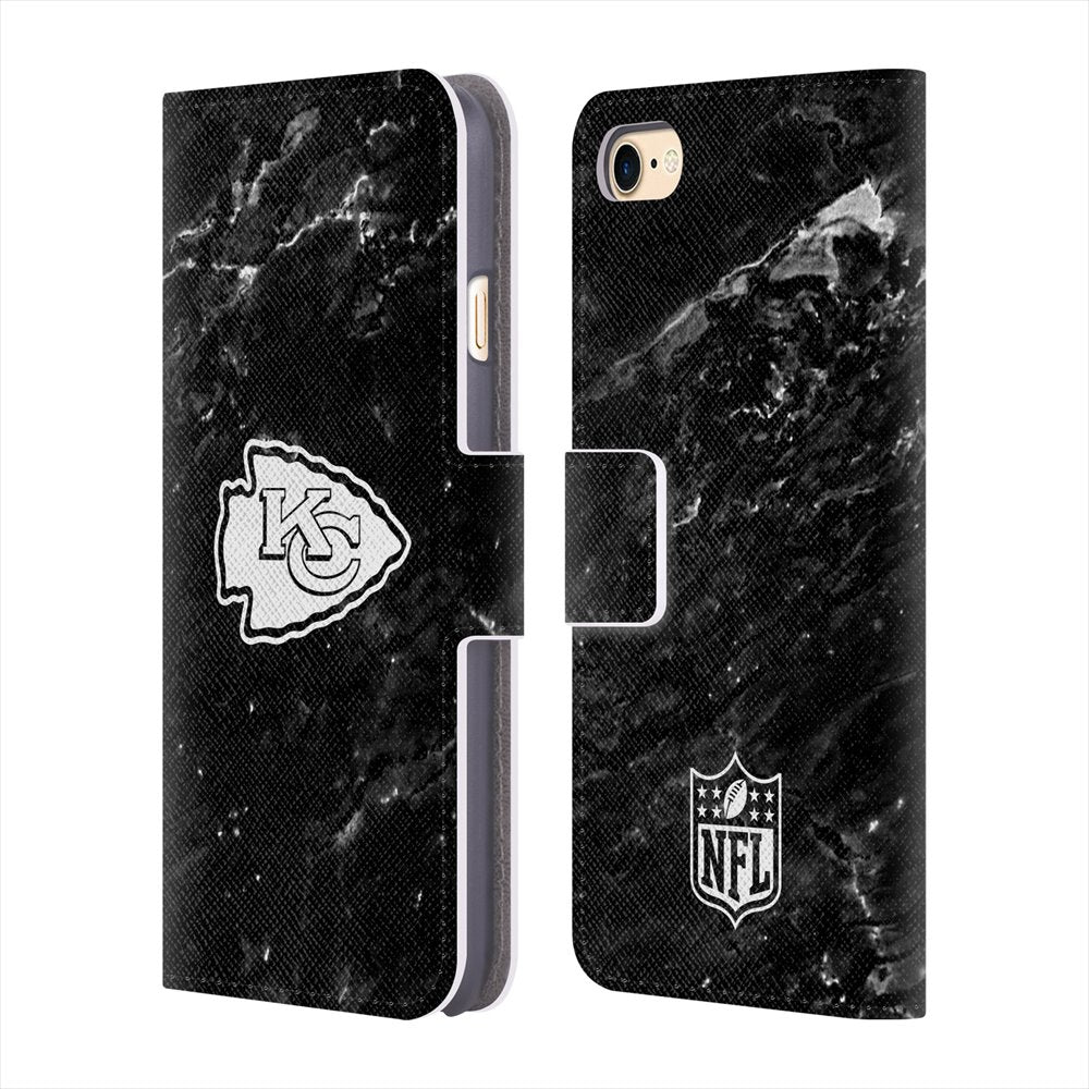 KANSAS CITY CHIEFS（NFL） カンザスシティチーフス - Marble レザー手帳型 / Apple iPhoneケース 【公式 / オフィシャル】