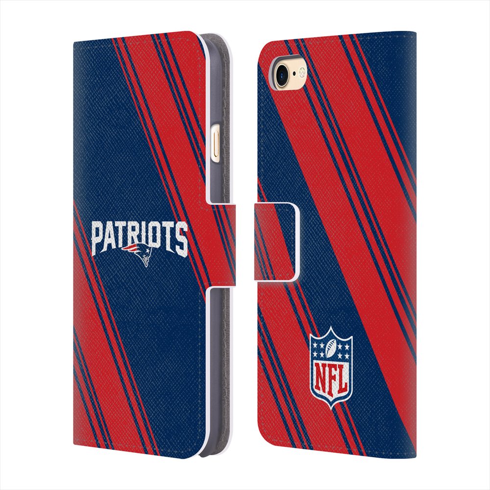 NEW ENGLAND PATRIOTS（NFL） パッツ - Stripes レザー手帳型 / Apple iPhoneケース 【公式 / オフィシャル】