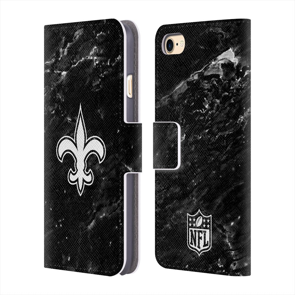 NEW ORLEANS SAINTS（NFL） ニューオーリンズセインツ - Marble レザー手帳型 / Apple iPhoneケース 【公式 / オフィシャル】