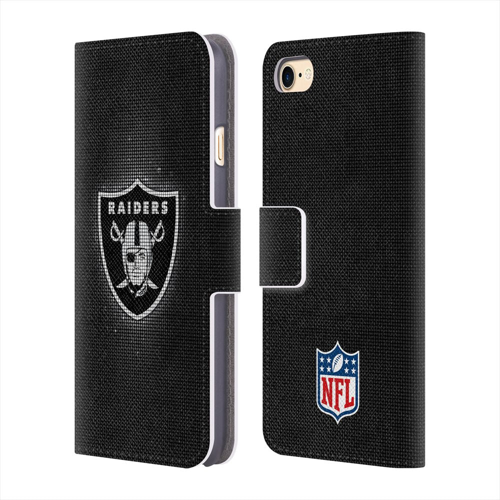 OAKLAND RAIDERS（NFL） オークランドレイダース - LED レザー手帳型 / Apple iPhoneケース 【公式 / オフィシャル】