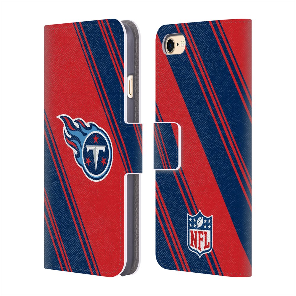 TENNESSEE TITANS（NFL） テネシータイタンズ - Stripes レザー手帳型 / Apple iPhoneケース 【公式 / オフィシャル】