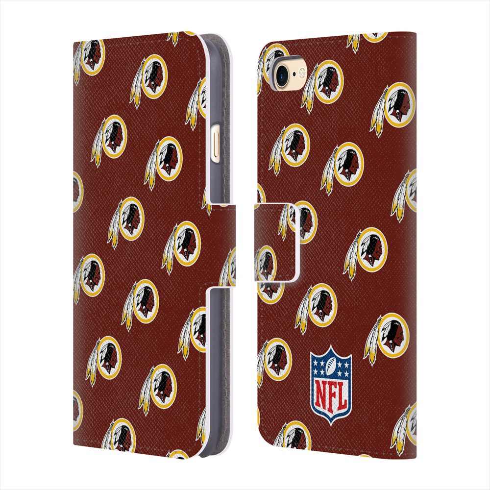 WASHINGTON REDSKINS（NFL） ワシントンレッドスキンズ - Patterns レザー手帳型 / Apple iPhoneケース 【公式 / オフィシャル】