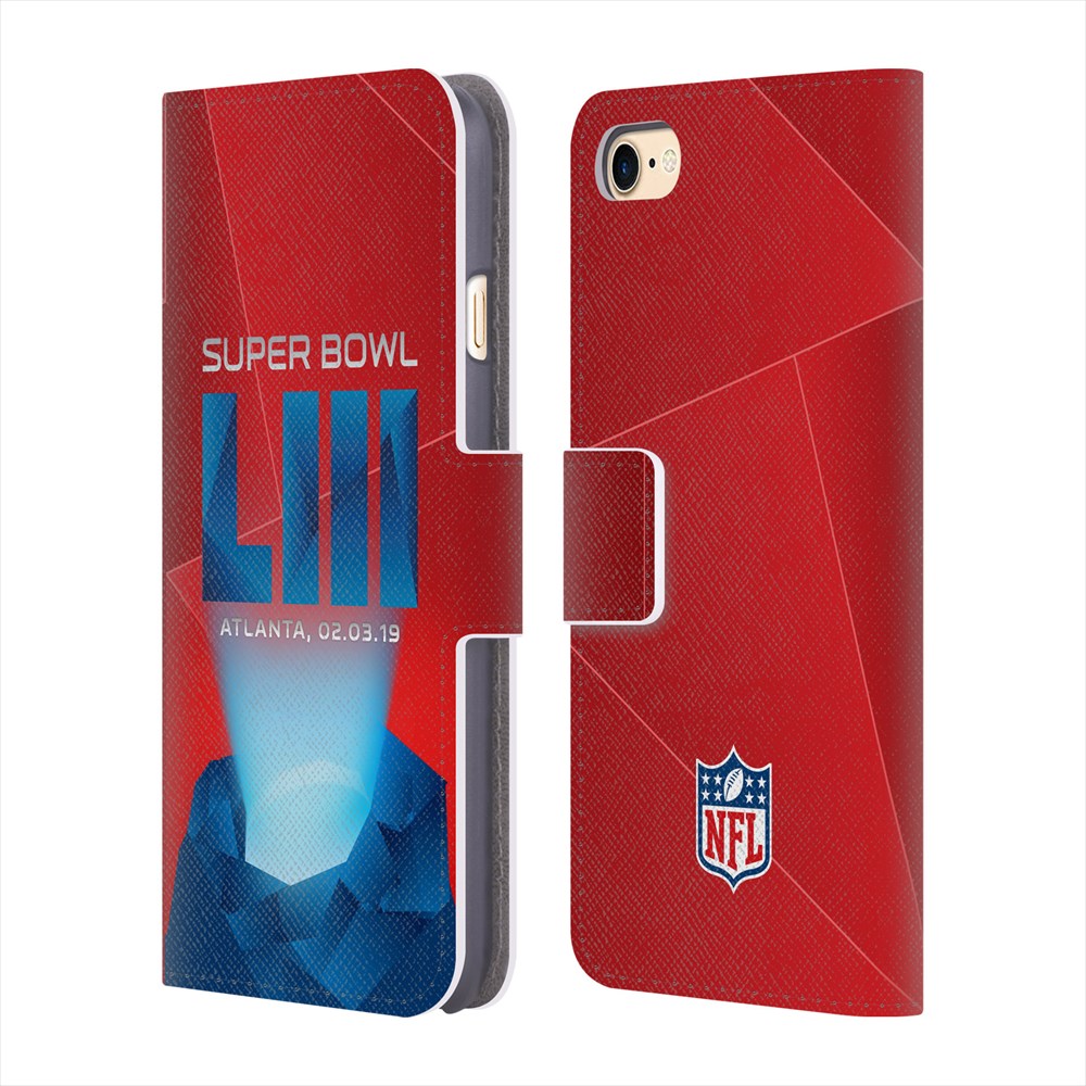 ATLANTA FALCONS（NFL） アトランタファルコンズ - Blue Glow Atlanta レザー手帳型 / Apple iPhoneケース 【公式 / オフィシャル】