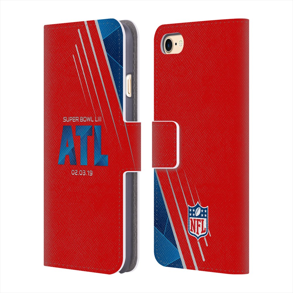 ATLANTA FALCONS（NFL） アトランタファルコンズ - Blue Red Atlanta レザー手帳型 / Apple iPhoneケース 【公式 / オフィシャル】