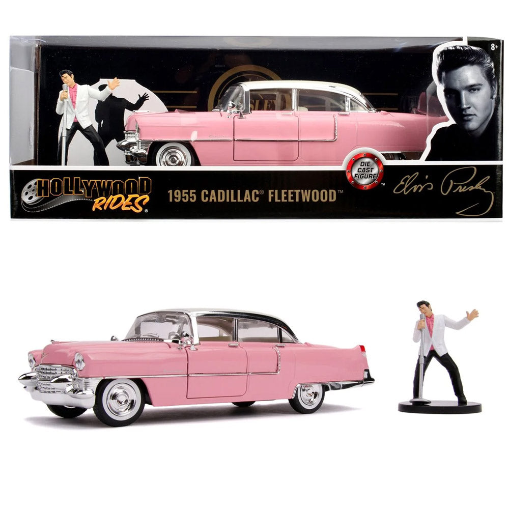 ELVIS PRESLEY - (11月 ドキュメンタリー 配信 ) - 1955 Cadillac Fleetwood 1:24 Scale Die-Cast Metal Vehicle with Elvis Figure