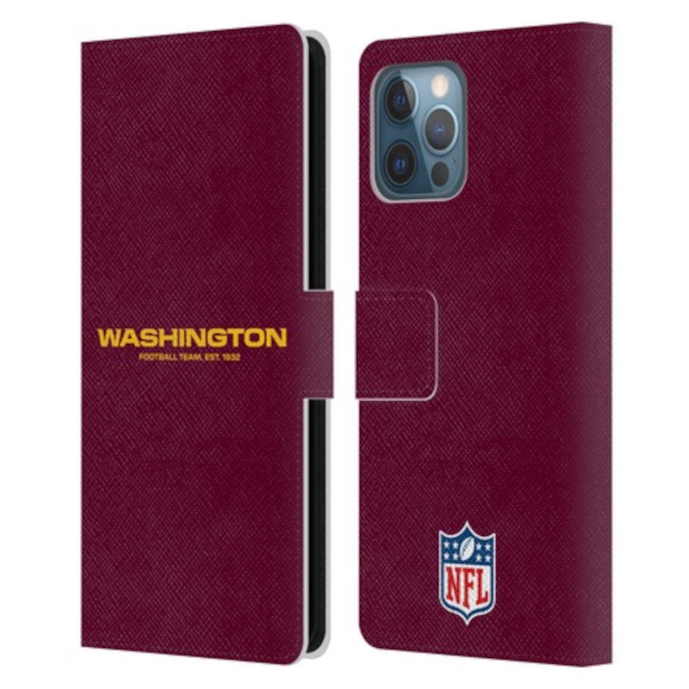 WASHINGTON REDSKINS（NFL） ワシントンレッドスキンズ - Plain レザー手帳型 / Apple iPhoneケース 【公式 / オフィシャル】