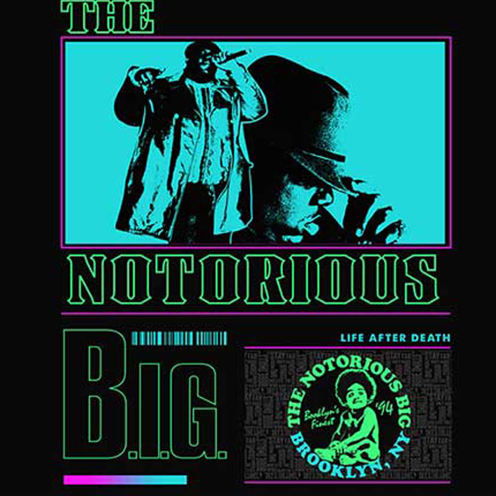 NOTORIOUS BIG ノトーリアスBIG (デビュー 30周年 ) - Life After Death Neon / Tシャツ / メンズ 【公式 / オフィシャル】