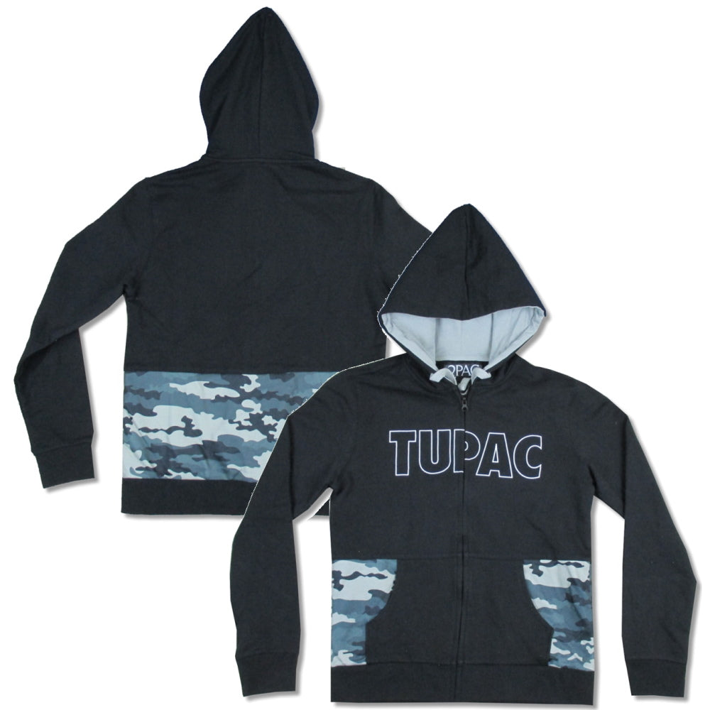 2PAC - CAMO ZIP UP HOODED FLEECE 【限定品】