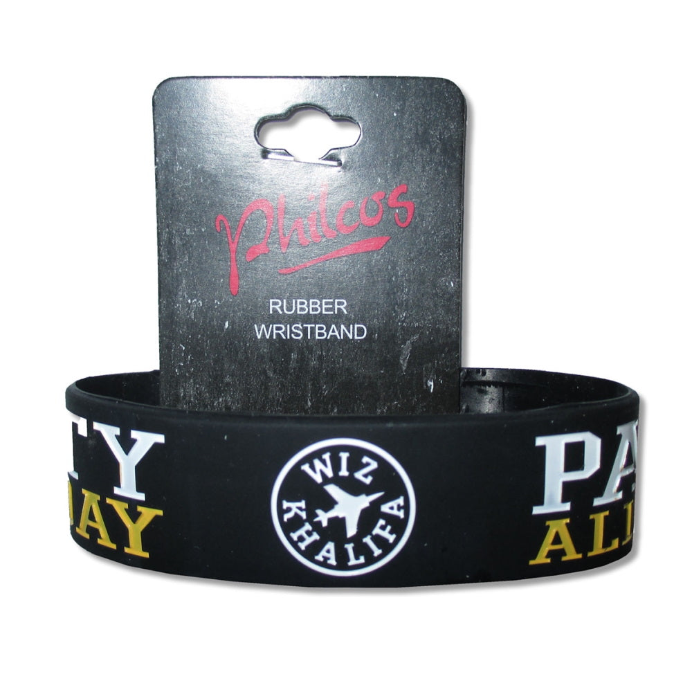 WIZ KHALIFA ウィズカリファ - PARTY SILICONE WRISTBAND / ラバーブレスレット 【限定品】 / ステッカー 【公式 / オフィシャル】