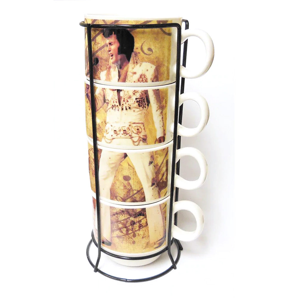 ELVIS PRESLEY - (11月 ドキュメンタリー 配信 ) - Coffee Cup Stackable / 4個入り