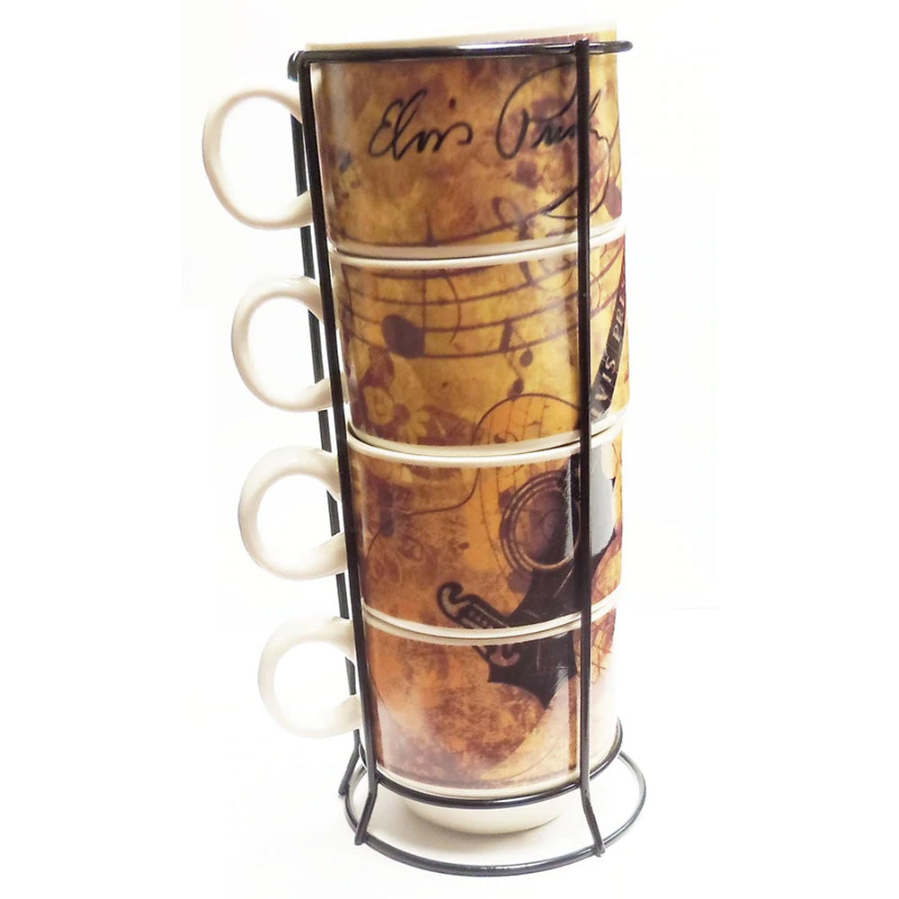 
                  
                    ELVIS PRESLEY エルヴィスプレスリー - Coffee Cup Stackable / 4個入り / マグカップ 【公式 / オフィシャル】
                  
                