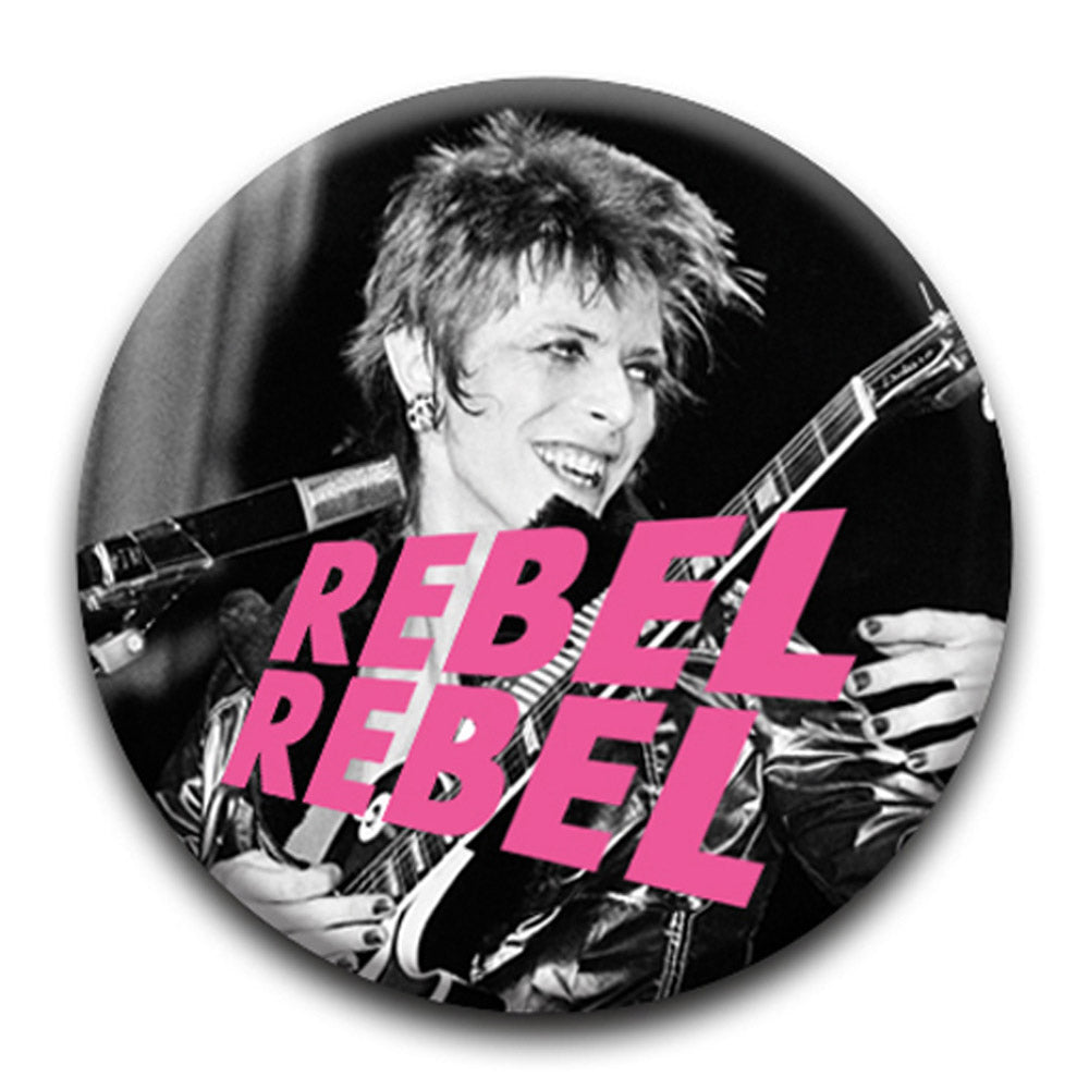 DAVID BOWIE デヴィッドボウイ - REBEL REBEL / バッジ 【公式 / オフィシャル】