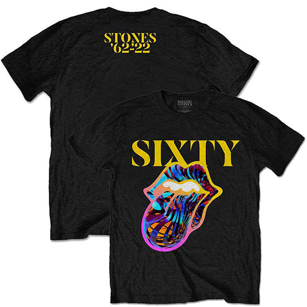 ROLLING STONES ローリングストーンズ (デビュー作 60周年 ) - Sixty Cyberdelic Tongue / バックプリントあり / Tシャツ / メンズ 【公式 / オフィシャル】