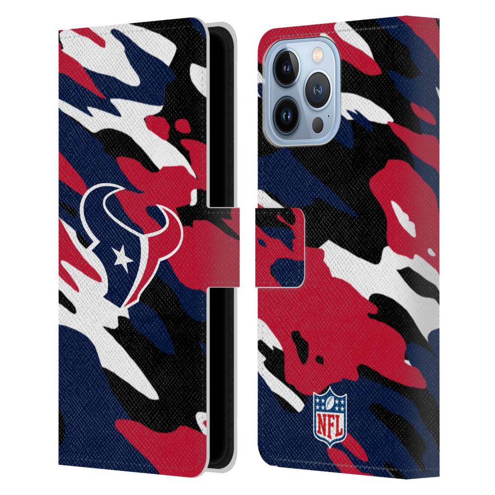 HOUSTON TEXANS（NFL） ヒューストンテキサンズ - Camou レザー手帳型 / Apple iPhoneケース 【公式 / オフィシャル】