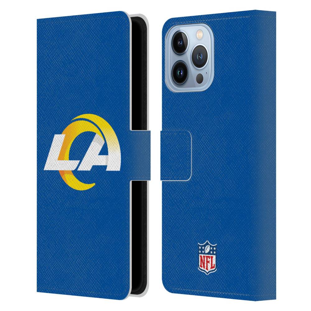 LOS ANGELES RAMS（NFL） ロサンゼルスラムズ - Plain レザー手帳型 / Apple iPhoneケース 【公式 / オフィシャル】