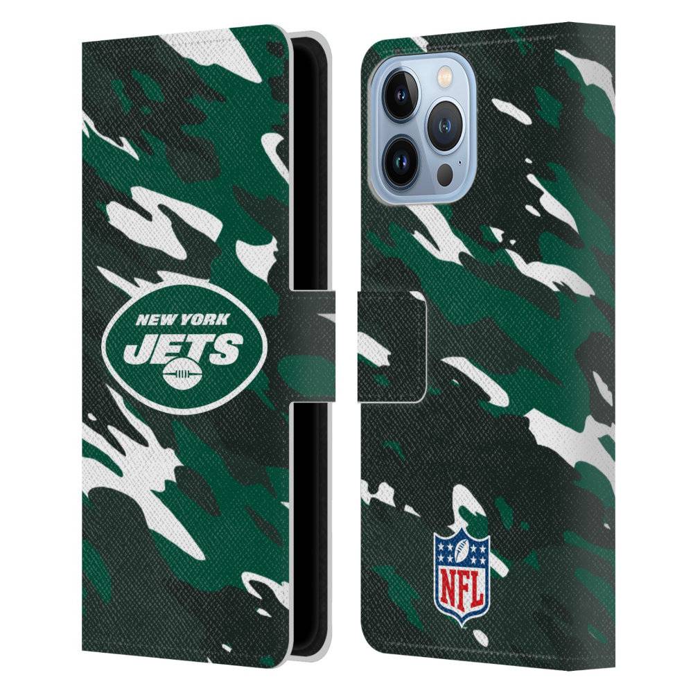 NEW YORK JETS（NFL） ニューヨークジェッツ - Camou レザー手帳型 / Apple iPhoneケース 【公式 / オフィシャル】