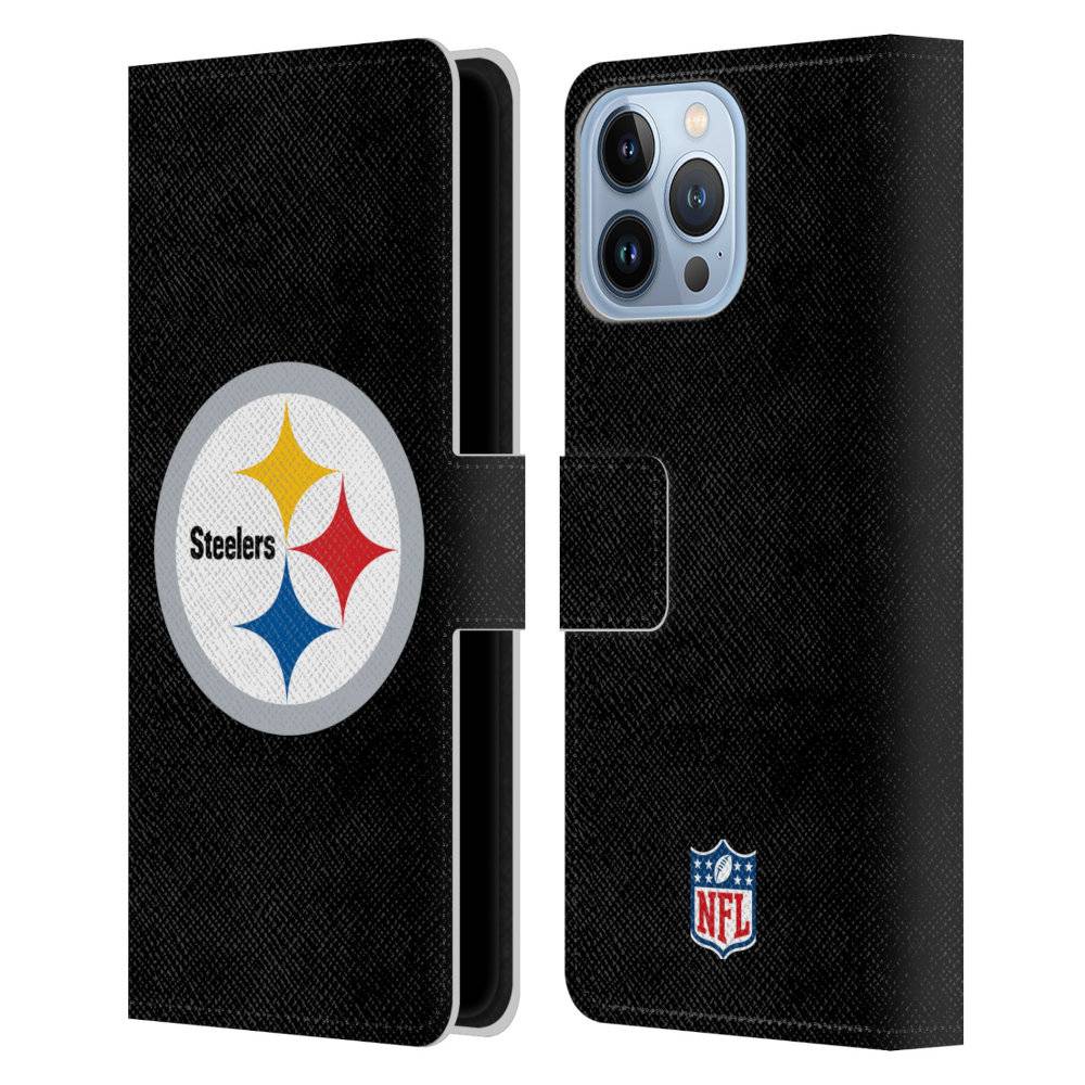 PITTSBURGH STEELERS（NFL） ピッツバーグスティーラーズ - Plain レザー手帳型 / Apple iPhoneケース 【公式 / オフィシャル】