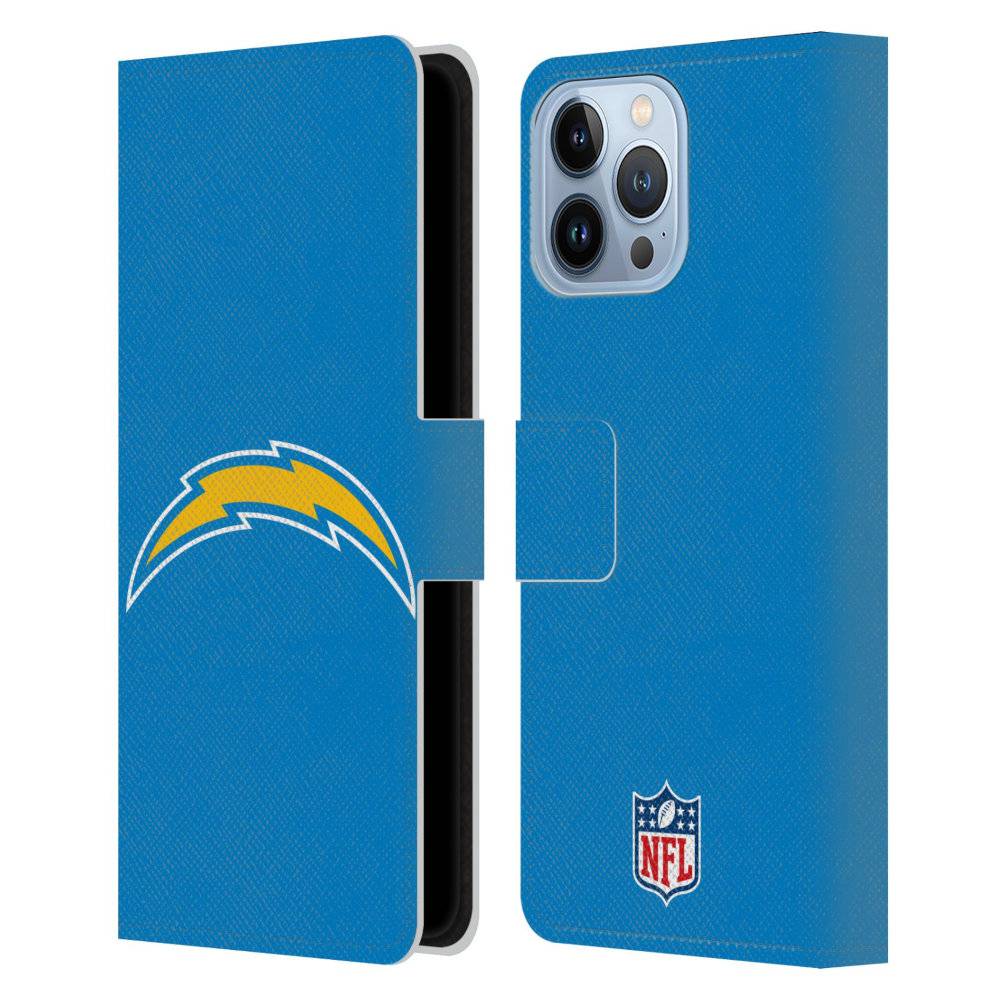 LOS ANGELES CHARGERS（NFL） ロサンゼルスチャージャーズ - Plain レザー手帳型 / Apple iPhoneケース 【公式 / オフィシャル】