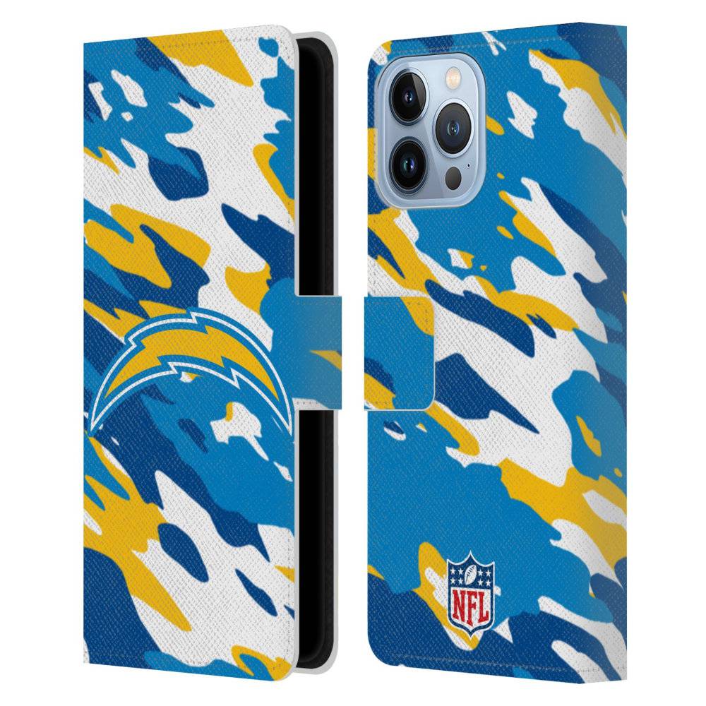 LOS ANGELES CHARGERS（NFL） ロサンゼルスチャージャーズ - Camou レザー手帳型 / Apple iPhoneケース 【公式 / オフィシャル】