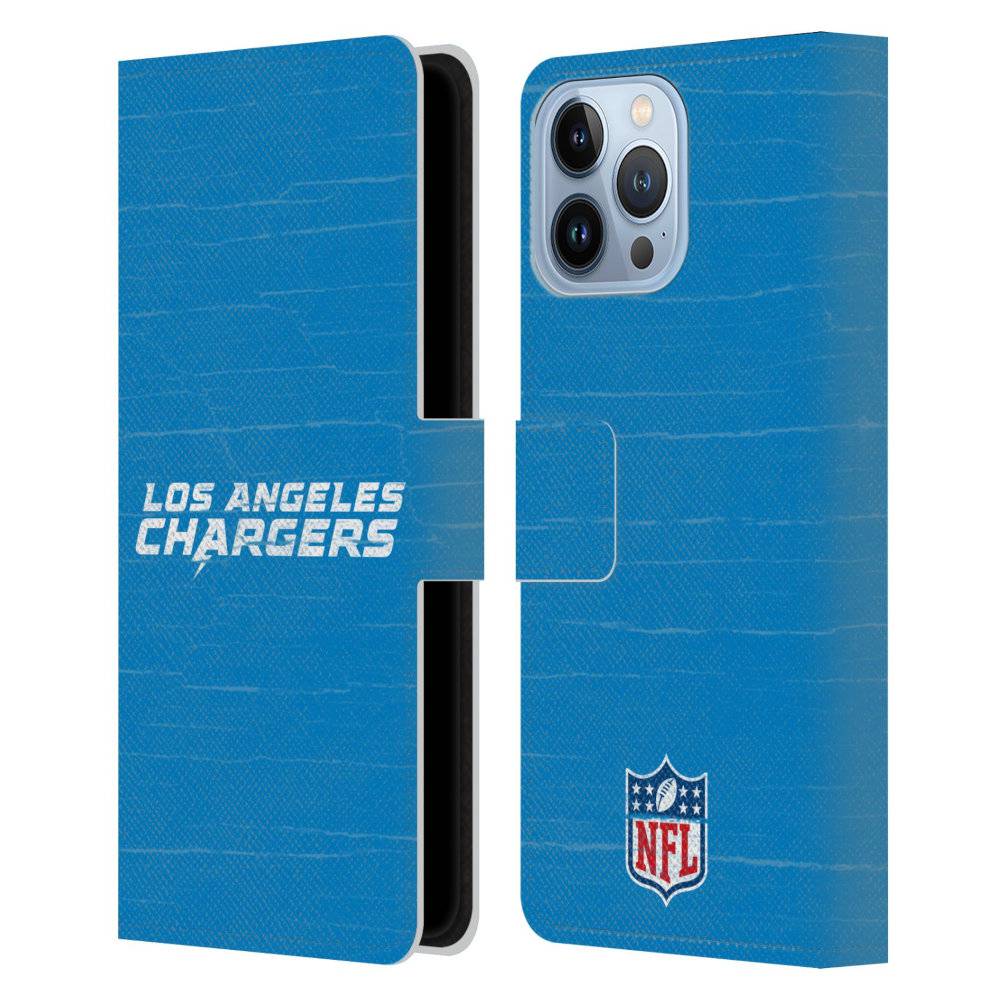 LOS ANGELES CHARGERS（NFL） ロサンゼルスチャージャーズ - Distressed レザー手帳型 / Apple iPhoneケース 【公式 / オフィシャル】