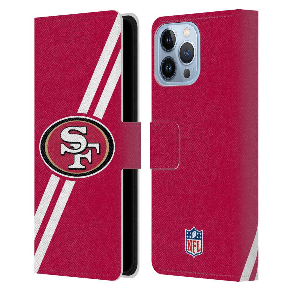 SAN FRANCISCO 49ERS（NFL） ナイナーズ - Stripes レザー手帳型 / Apple iPhoneケース 【公式 / オフィシャル】