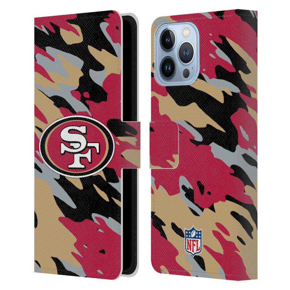 SAN FRANCISCO 49ERS（NFL） ナイナーズ - Camou レザー手帳型 / Apple iPhoneケース 【公式 / オフィシャル】