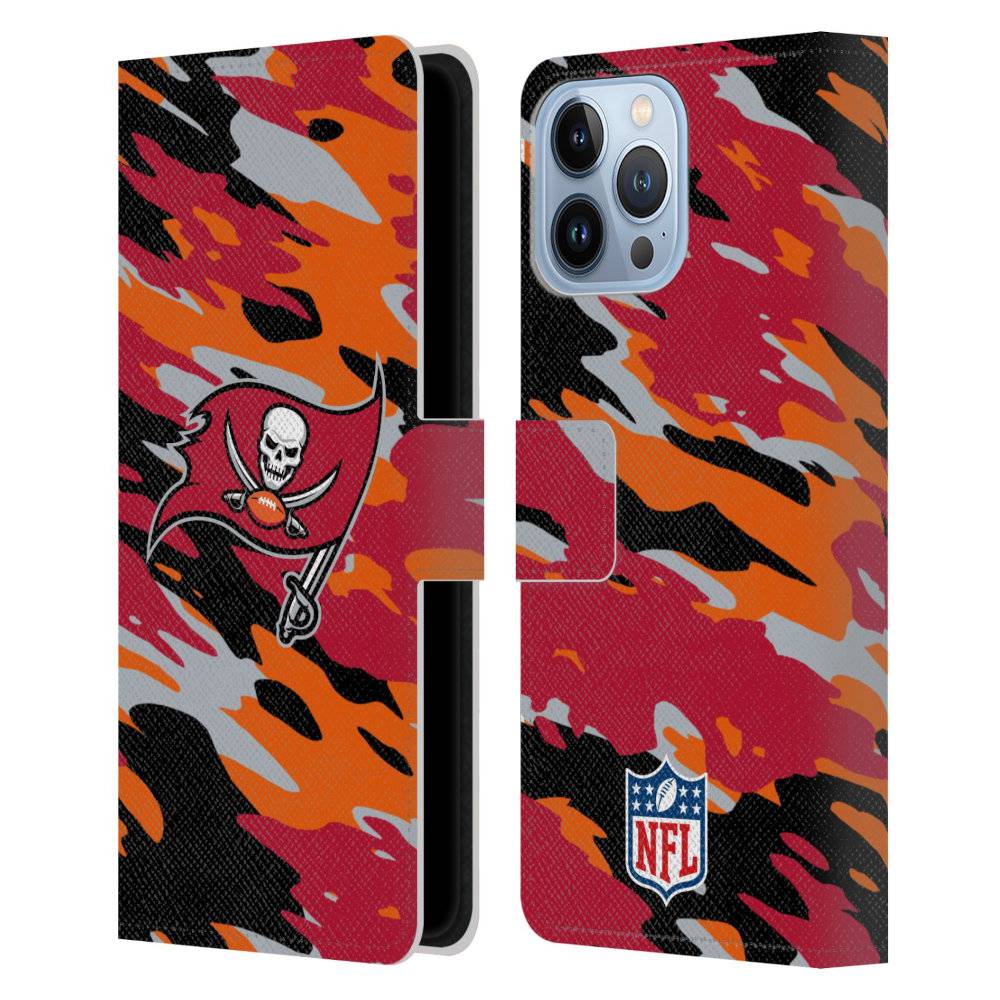 TAMPA BAY BUCCANEERS（NFL） バックス - Camou レザー手帳型 / Apple iPhoneケース 【公式 / オフィシャル】