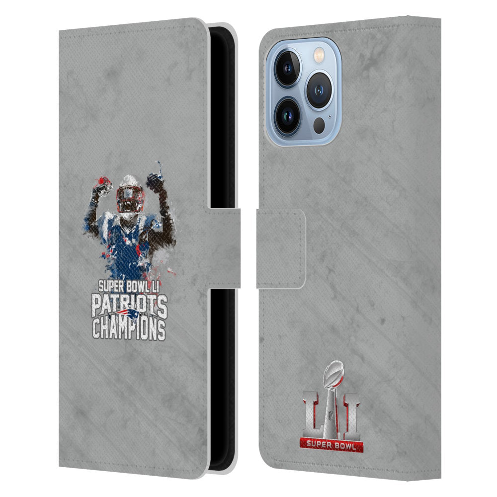 NEW ENGLAND PATRIOTS（NFL） パッツ - New England Patriots 3 レザー手帳型 / Apple iPhoneケース 【公式 / オフィシャル】