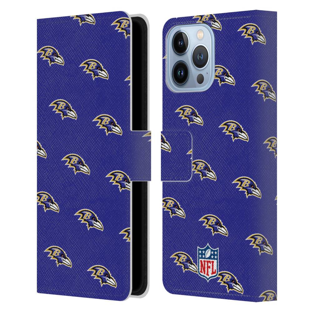 BALTIMORE RAVENS（NFL） ボルチモアレイブンズ - Patterns レザー手帳型 / Apple iPhoneケース 【公式 / オフィシャル】