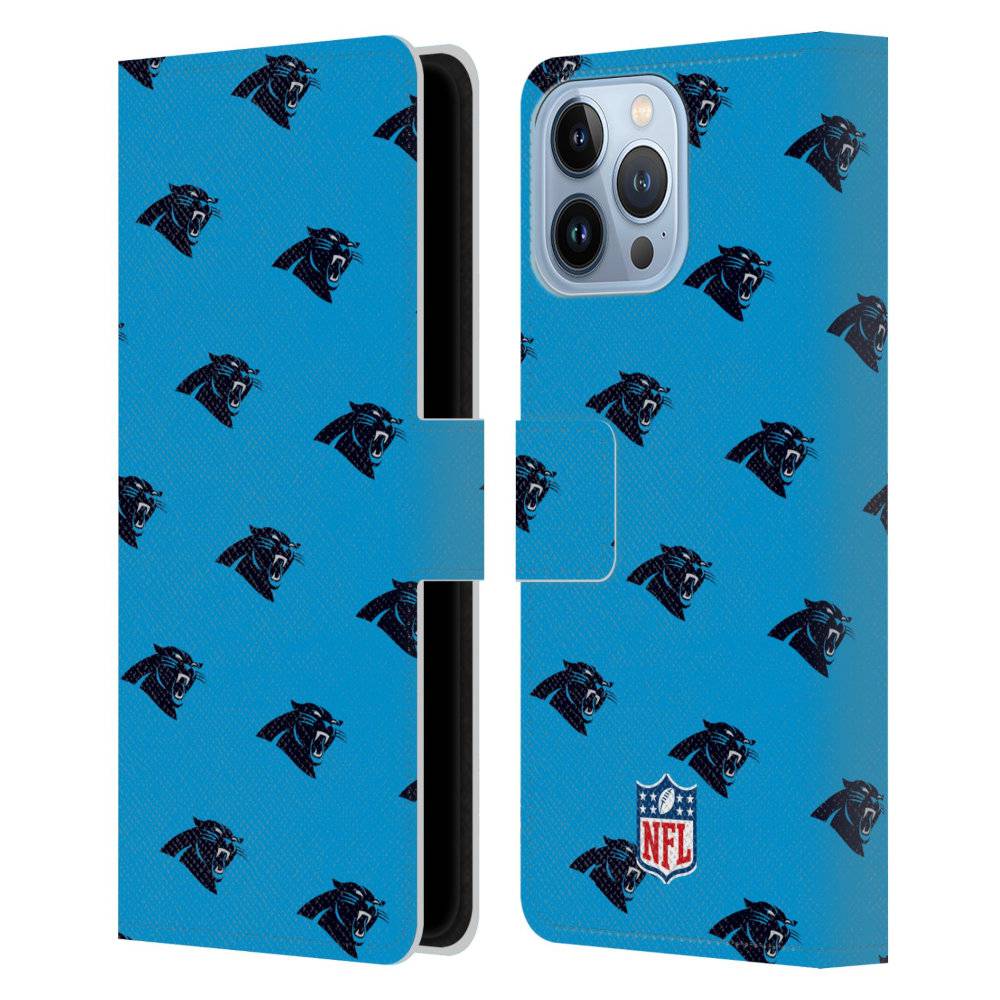 CAROLINA PANTHERS（NFL） カロライナパンサーズ - Patterns レザー手帳型 / Apple iPhoneケース 【公式 / オフィシャル】