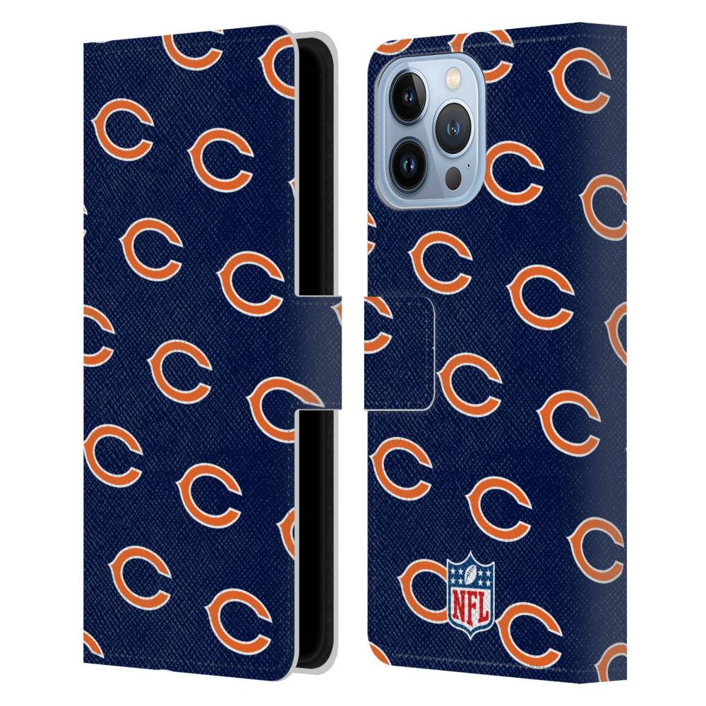 CHICAGO BEARS（NFL） シカゴベアーズ - Patterns レザー手帳型 / Apple iPhoneケース 【公式 / オフィシャル】