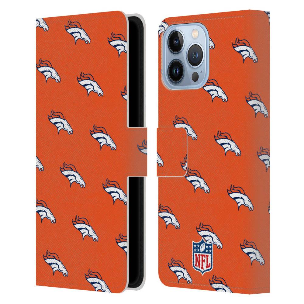 DENVER BRONCOS（NFL） デンバーブロンコス - Patterns レザー手帳型 / Apple iPhoneケース 【公式 / オフィシャル】