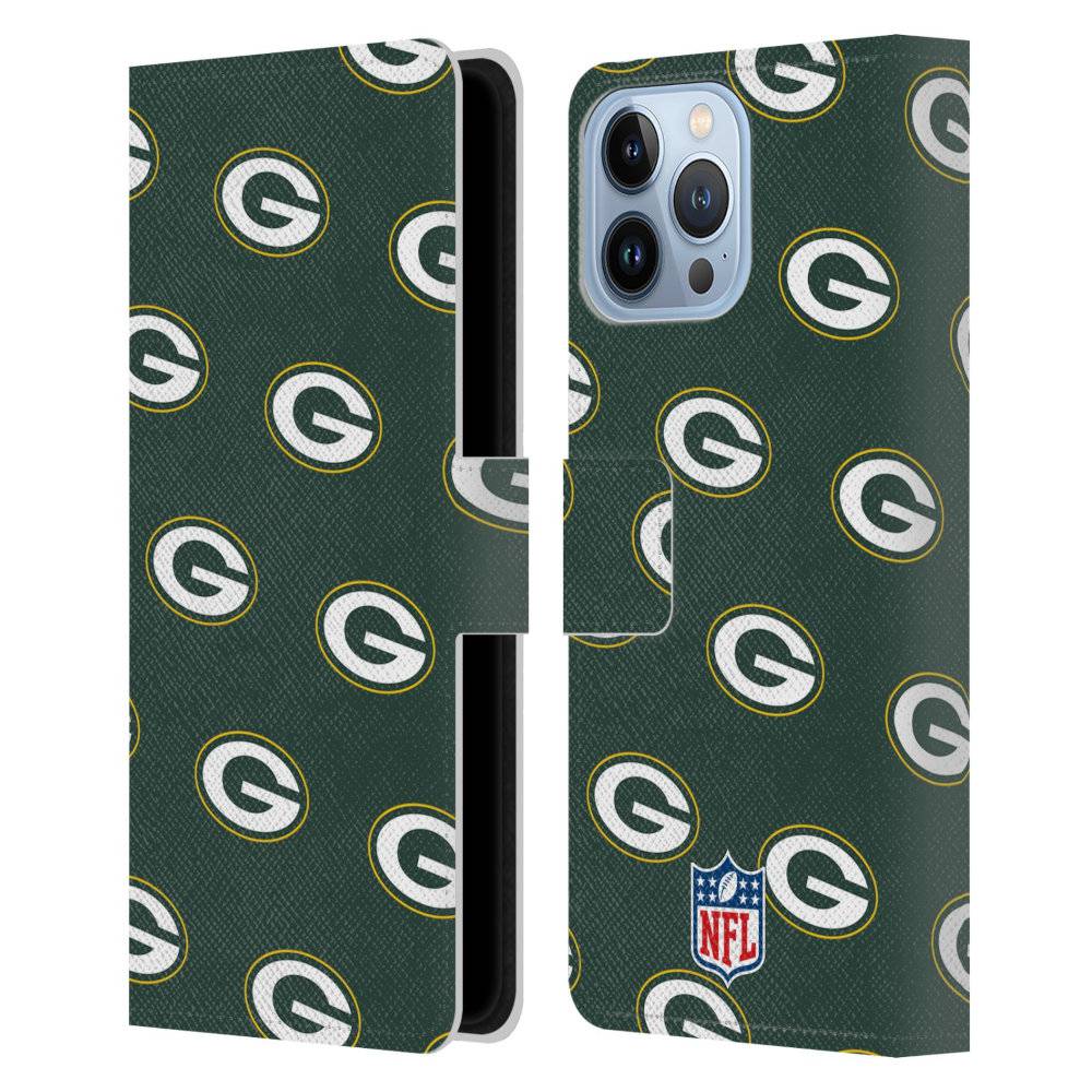 GREEN BAY PACKERS（NFL） グリーンベイパッカーズ - Patterns レザー手帳型 / Apple iPhoneケース 【公式 / オフィシャル】