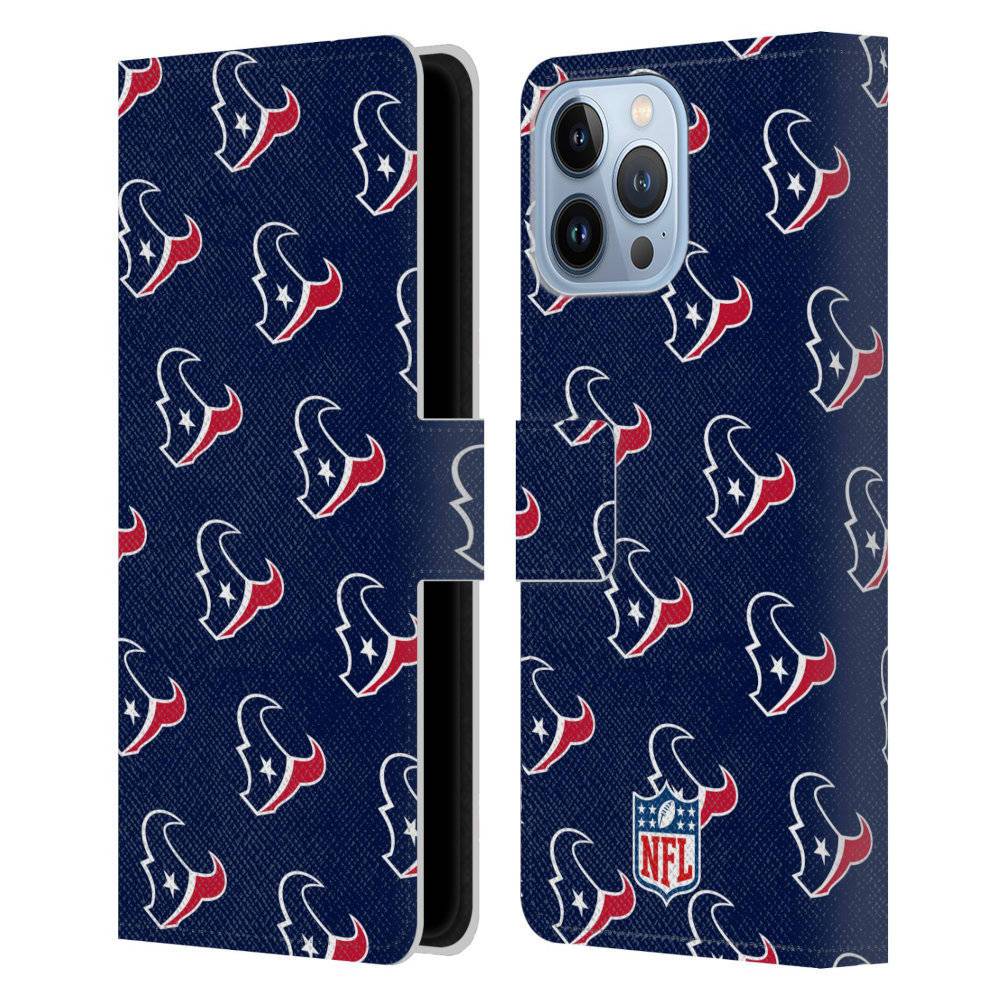 HOUSTON TEXANS（NFL） ヒューストンテキサンズ - Patterns レザー手帳型 / Apple iPhoneケース 【公式 / オフィシャル】