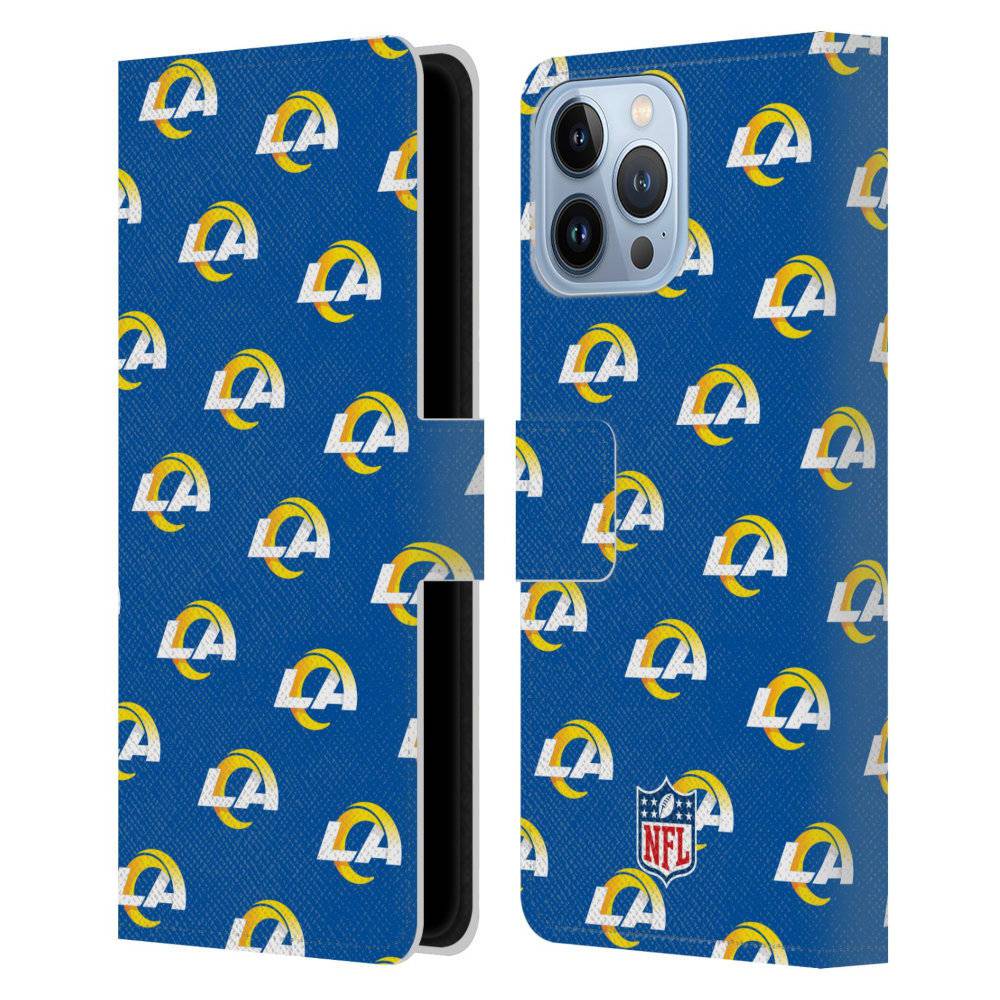 LOS ANGELES RAMS（NFL） ロサンゼルスラムズ - Patterns レザー手帳型 / Apple iPhoneケース 【公式 / オフィシャル】