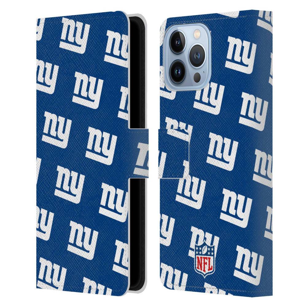 NEW YORK GIANTS（NFL） ニューヨークジャイアンツ - Patterns レザー手帳型 / Apple iPhoneケース 【公式 / オフィシャル】