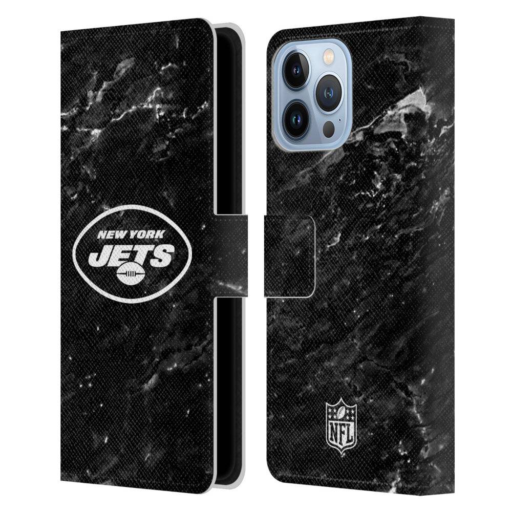 NEW YORK JETS（NFL） ニューヨークジェッツ - Marble レザー手帳型 / Apple iPhoneケース 【公式 / オフィシャル】