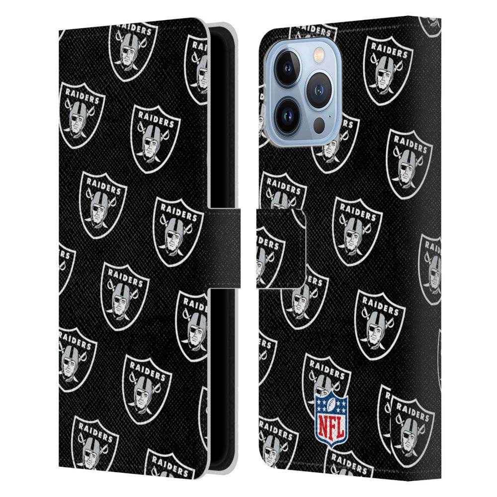 OAKLAND RAIDERS（NFL） オークランドレイダース - Patterns レザー手帳型 / Apple iPhoneケース 【公式 / オフィシャル】